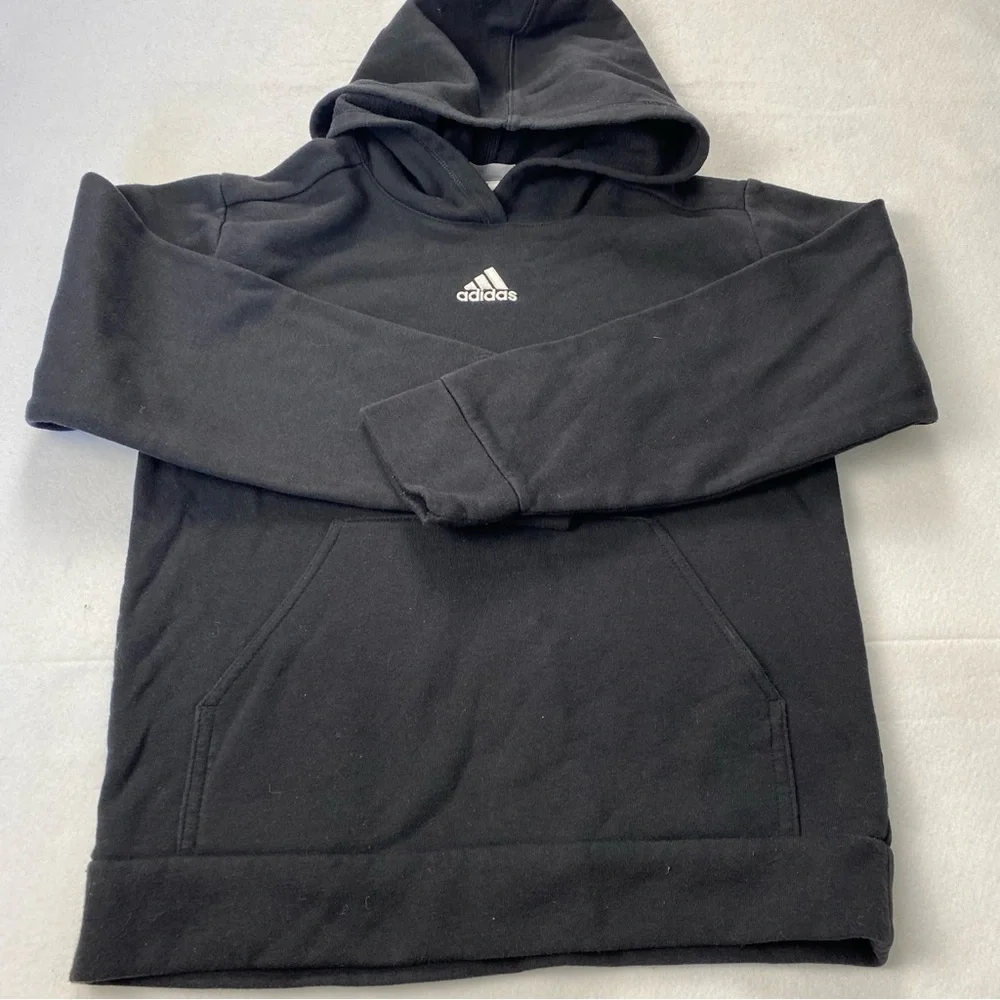 Adidas Pullover Hoodie Black Youth size medium 10/12